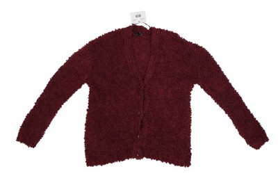 RXB Sweater Womens Medium Zinfandel Burgundy Cardigan V Neck Button Front Cozy
