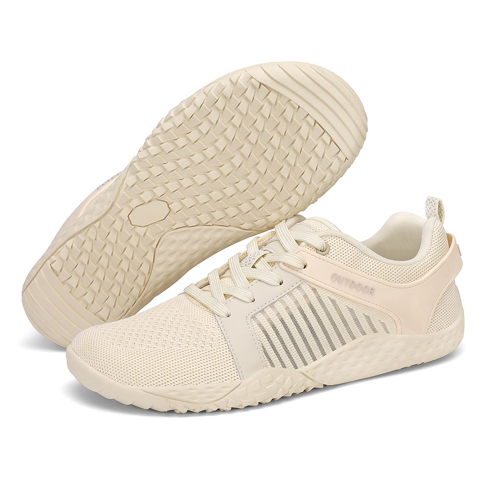 APL Scarpe larghe a piedi nudi scarpe da allenamento stringate traspiranti per allenamento (Beige 45)