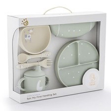 Little Rawr Baby Led Weaning Bundle, 100 Silicone Baby Feeding Set Includes ...