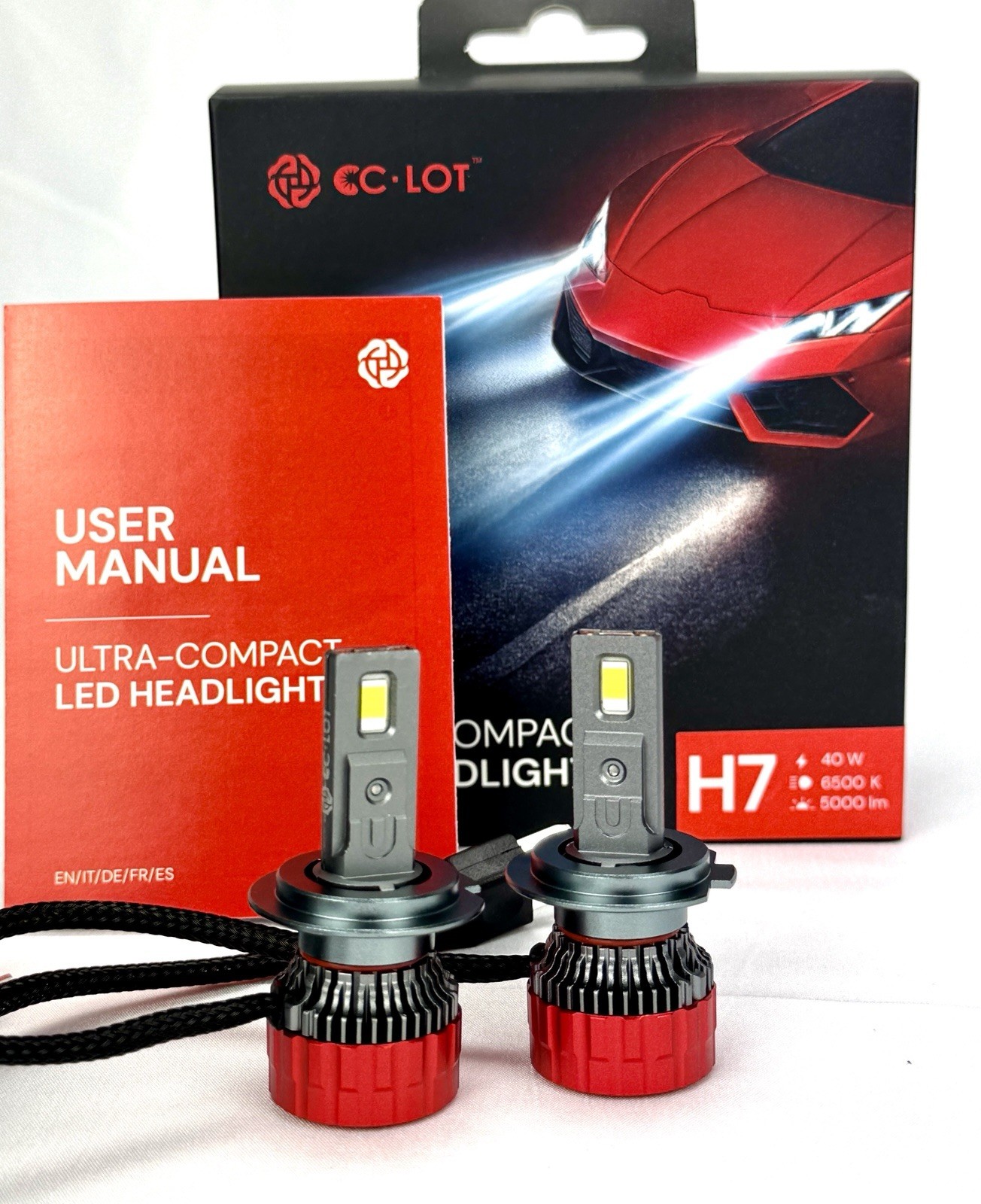 2 lampadine LED H7 H18 con CANBUS NO ERROR per fari +300% 40w 6500k CC-LOT A13 - Miniatura 3