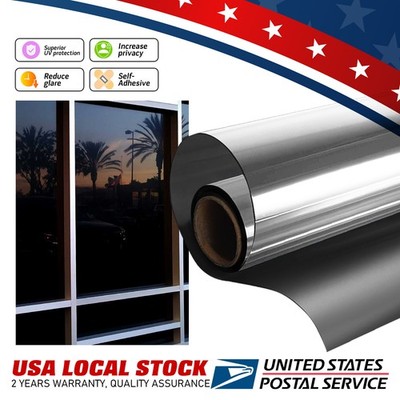Black Window Tint Film One Way Privacy Film Solar Tint For Home office Decor DIY