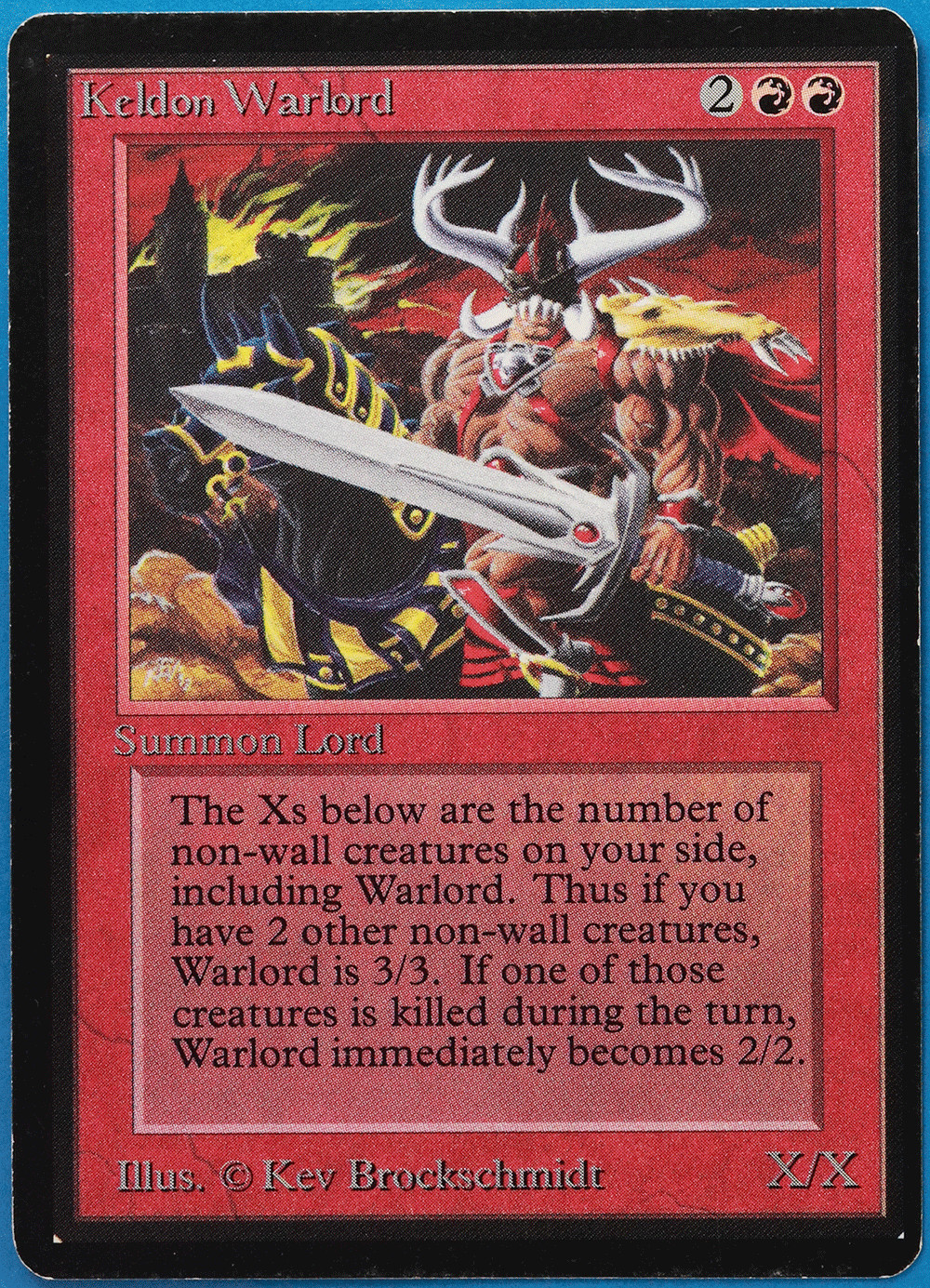 Keldon Warlord Beta PLD Red Uncommon MAGIC GATHERING CARD (ID# 500757) ABUGames