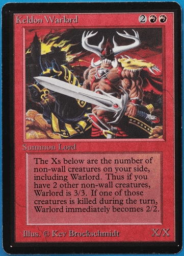 Keldon Warlord Beta PLD Red Uncommon MAGIC GATHERING CARD (ID# 500757) ABUGames - Picture 1 of 2