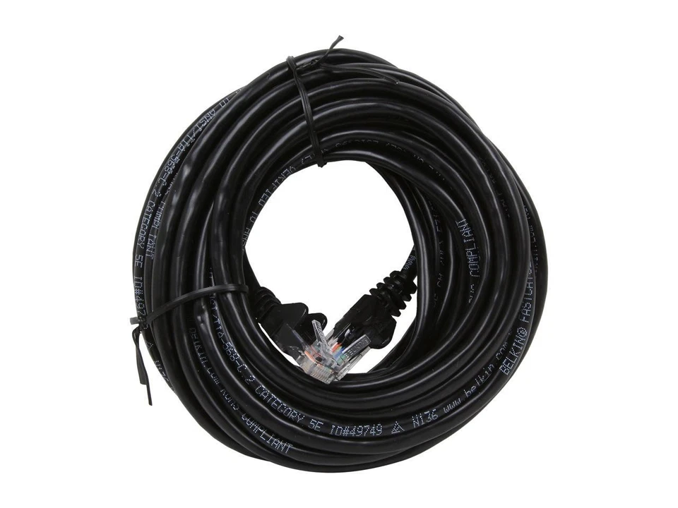 Belkin A3L791B25-BLK-S 25 ft. Cat 5E Black Patch Cable - Image 2 of 3