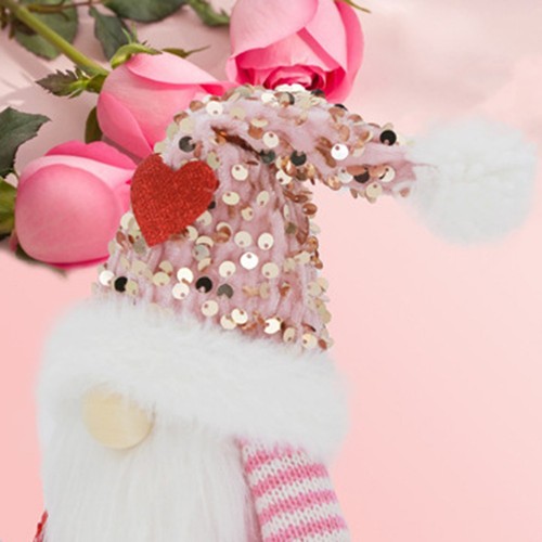 Valentine Gnome Plush Doll for Mr and Mrs Handmade Romantic Atmosphere - Picture 7 of 23
