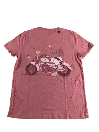 Abercrombie Kids Shirt Youth 13/14 Pink Snoopy Los Angeles Biker Club Oversized