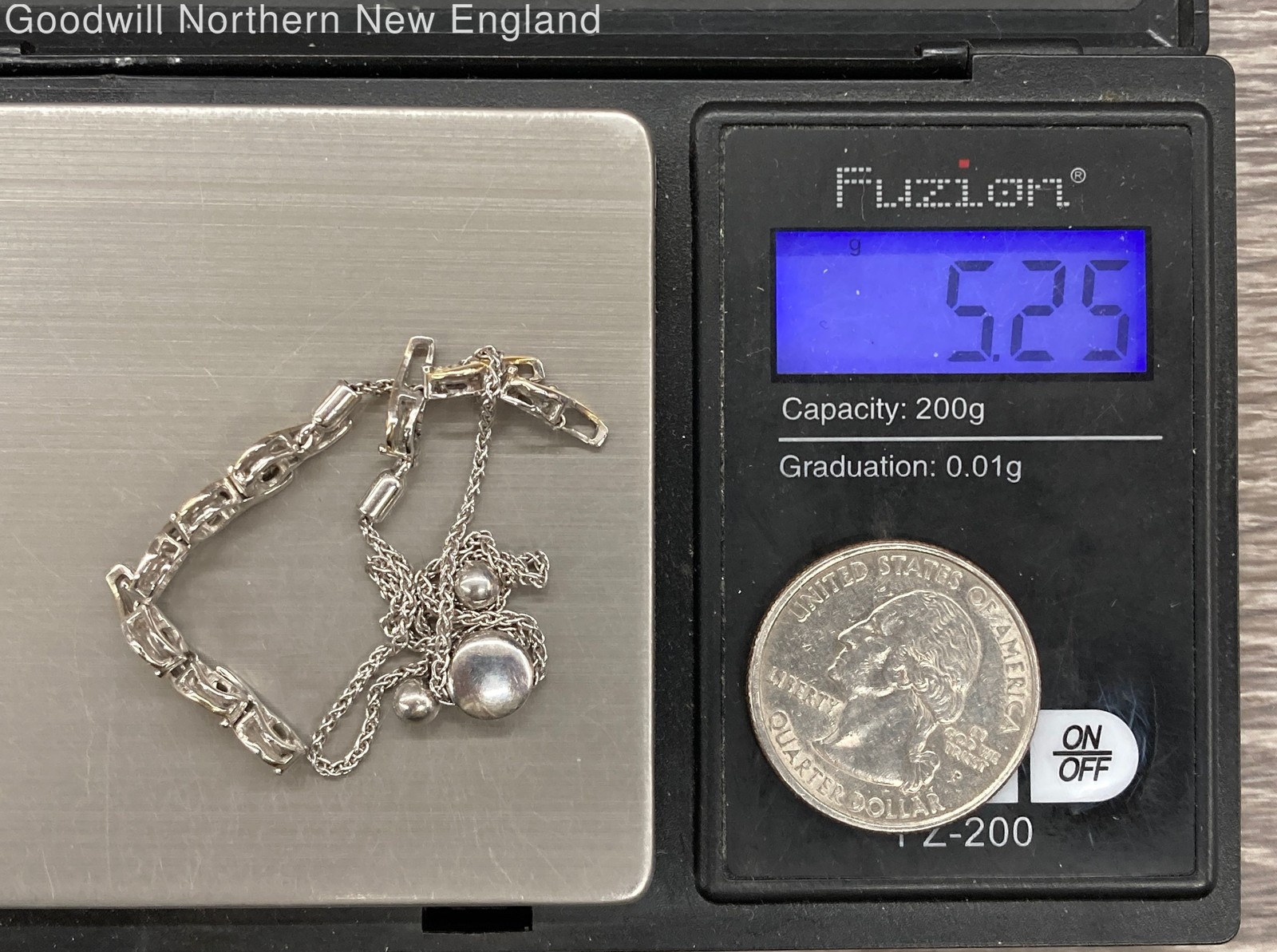 925 Sterling Silver Adjustable Pull Chain Diamond… - image 6