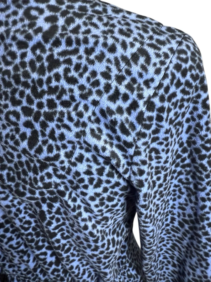 De Colección Y2k Betsey Johnson Top Íntimo Azul Leopardo Guepardo Pjs Rosa Salón Foto 3 de 4