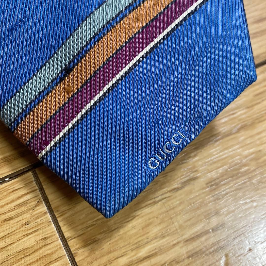 GUCCI Tie Damaged Processing Stripes - image 1