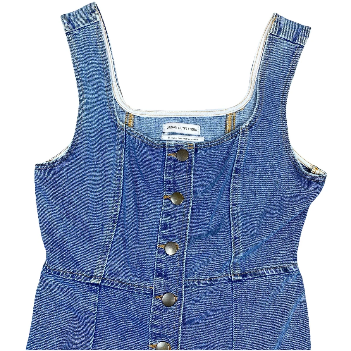 denim overall dress urban outfitters BDG Rih Extreme Barrel-Leg Overalls in Blue Cotton, Women's XL at Urban Outfitters