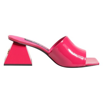 DOLCE & GABBANA Shoes Pink Open Toe Block Heel Mules Sandals  display picture 1