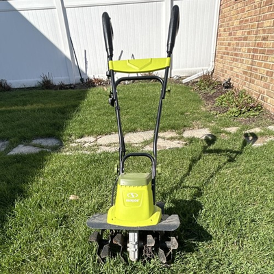 #ad #ad Sun Joe Corded Electric Garden Tiller Cultivator TJ604E Green Powerful Tool $100.00