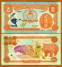 South Australia, $1, 2021, Limited Private Issue, Wombat, David Unaipon