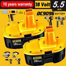 2 PACK 18V For Dewalt 18 VOLT DC9096 DC9098 Drill Battery DC9099 NEW Replacement