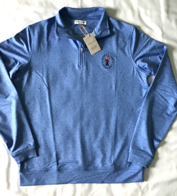Peter Millar 1/4 zip 124th US Open Golf Pinehurst Logo Perth Bonnet Mens S NEW