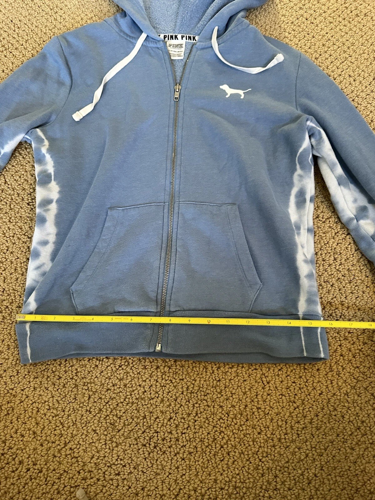 UNDERCOVER felpa con cappuccio rosa by victoria secret blu taglia XS usata