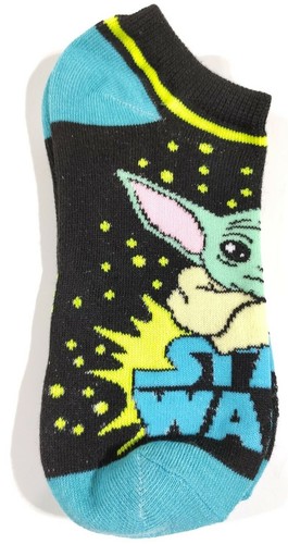 Star Wars Socks Boys Large 3-9 Mandalorian Baby Yoda Ankle Cute Gift - Picture 2 of 7