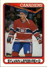 1990-91 Topps Sylvain Lefebvre #159 Montreal Canadiens