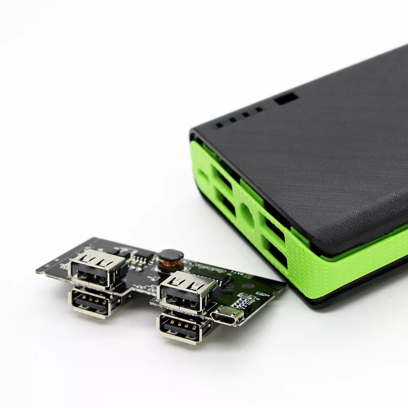 4 USB Ports 2A Power Bank Case Kit 6x18650 Battery Fast Quick Charger DIY Set