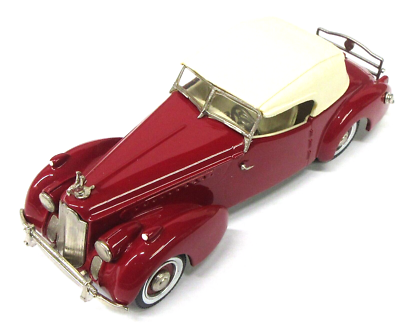 1940 PACKARD DARRIN SUPER 8 VICTORIA red Western Models 1/43 White