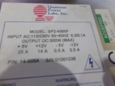 Quantum Power Labs Modello: Alimentatore SP2-4300F.  P/N: 14-005A. Vecchio pz mai usato