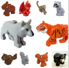 LEGO Animal Minifigures – Dragons, Wolves, Tigers & Forest Creatures - Real Lego