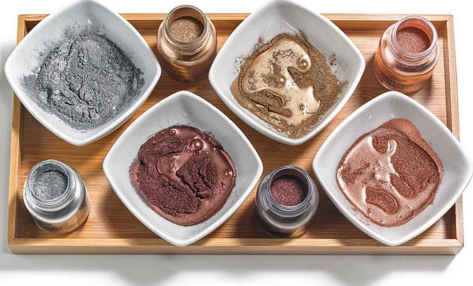 Mehron Metallic Powder & Mixing Liquid Face Body Paint Make Up GOLD SILVER - image 2 of 4