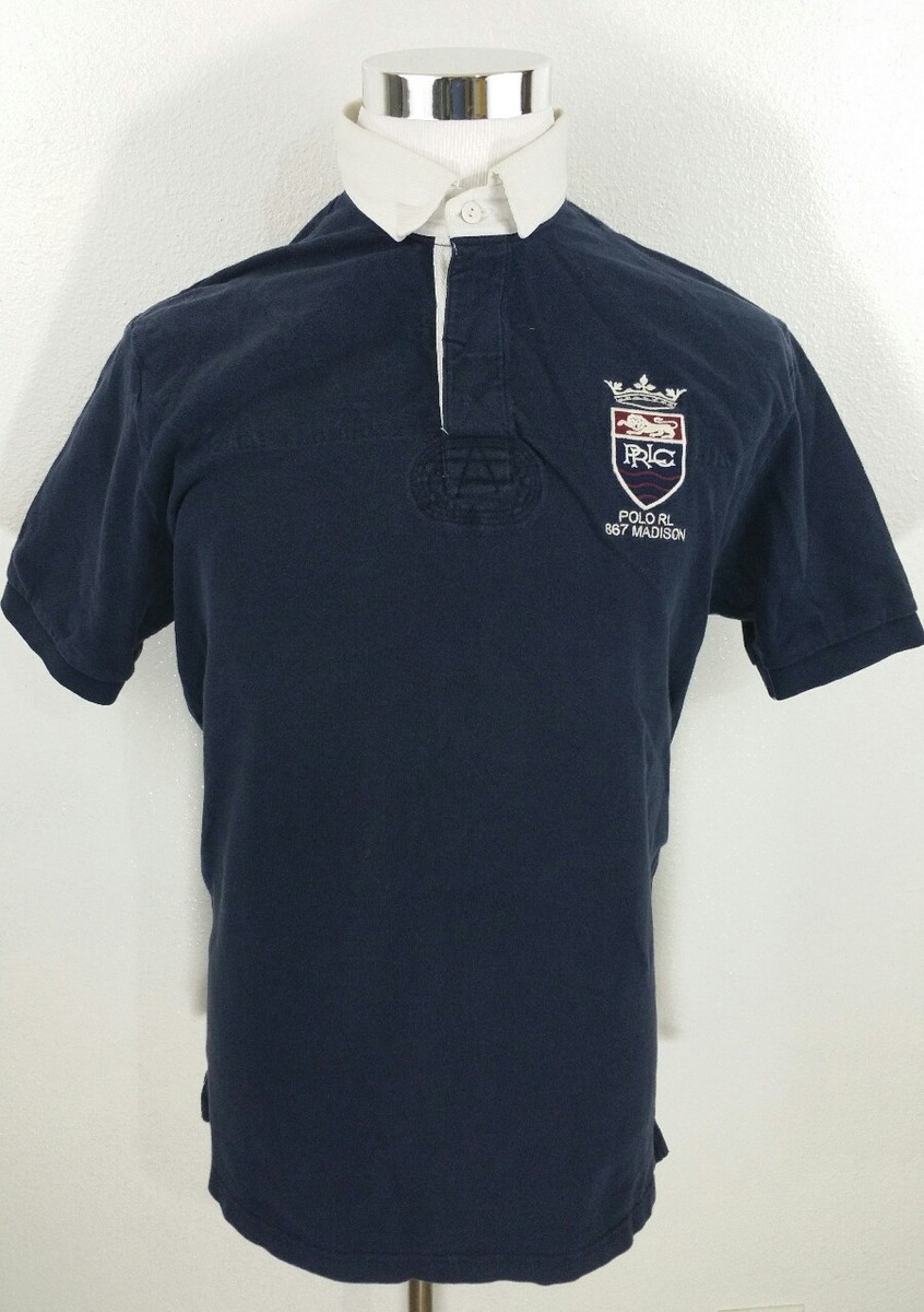 POLO RALPH LAUREN Blue with patch 867 Madison short sleeve shirt