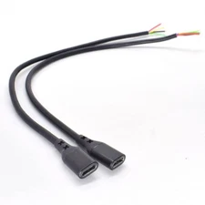 ELNONE 1 Pack 2pcs USB C Pigtail Cable 5 Wire Female -C Jack Cable 1ft 12inch...