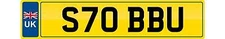 STOBB Private number plate S70 BBU cherished car reg personal registration