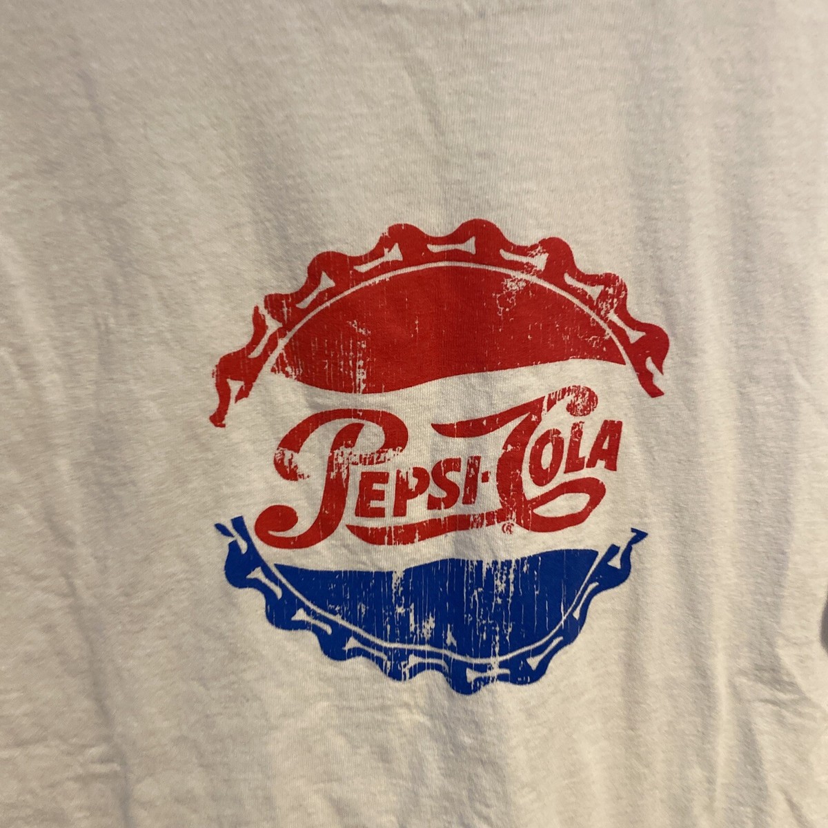 Pepsi Cola By Port & Co. White tee shirt Short sleeve Blue