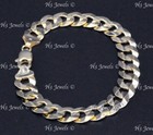 Real 14k Solid Yellow Gold Mens Curb Link Bracelet with LOBSTER 25.40gram #13390 — photo 7