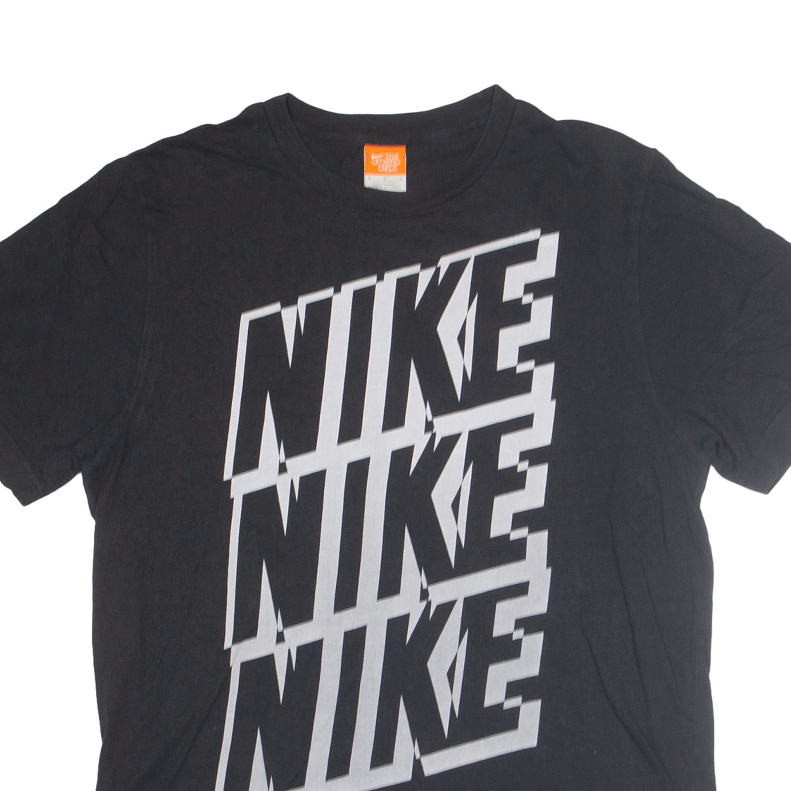 NIKE The Athletic Dept Triple Logo TShirt Black Short Sleeve Mens M eBay