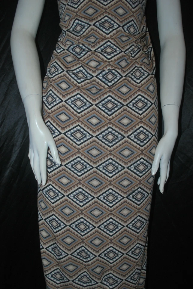 Hermosa tela tejida elástica rayón gris moca tribal combo por yarda Foto 4 de 4