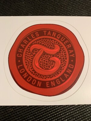 Tanqueray Gin Sticker of Wax Logo - Free Shipping - 3'' 