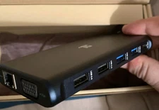 12 in 1 Triple Display Adapter USB C Hub 2 4K HDMI RJ45 Ethernet Card Reader