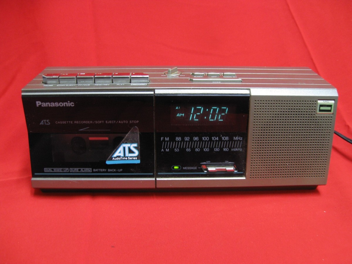 VTG 80's Panasonic RC-X80 Alarm Clock Radio AM FM works, TAPE DOES