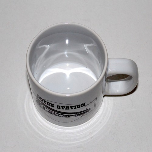 BOYCE STATION coffee tea mug white ceramic railroad Staffordshire UK train - Picture 6 of 8