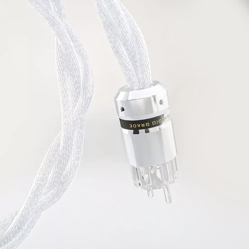 HIFI US AU EU Schuko AC Power Cable 8N Pure Copper Silver Plated OCC Supply - Picture 4 of 10
