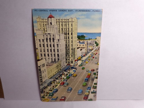 POSTAL VINTAGE SIN PUBLICAR ST. PETERSBURG FL CENTRAL AVENUE FLORIDA AÑOS 40 - Imagen 2 de 5