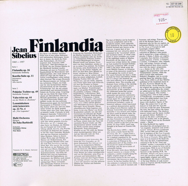 Jean Sibelius, Hallé Orchestra, Sir John Barbirolli Jean Sibelius, Hallé Orchestra, Sir John Barbirolli