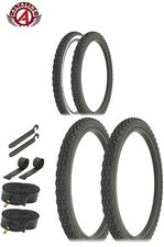 ALTALINE BICYCLE WIRE BEAD DURABLE TIRE 24 x 2.125 ROUGH KNOBBY TREAD 8pc SET.