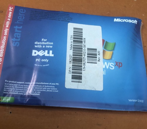 Microsoft Windows XP Professional Service Pack 1a 2002 Reinstallation CD Disk pt