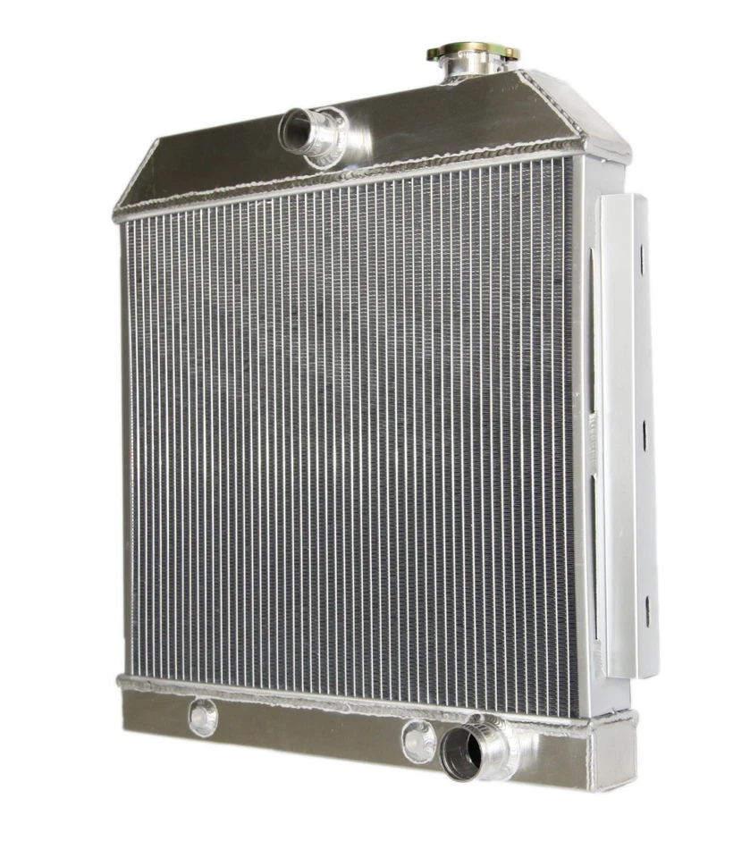 Radiador de rendimiento de 3 núcleos + ventilador de 16" para 55-57 Chevy Bel Air/Nomad/150/250 MT V8 Foto 4 de 4