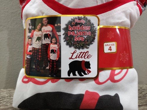 FAMILY JAMMIES FAMILY HOLIDAY PAJAMA SET OUTFIT GIRLS SIZE 4 NEW WITH TAGS - Picture 2 of 10