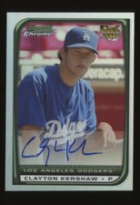 2008 Bowman Draft Chrome Clayton Kershaw Refractor Auto /99 Autograph Dodgers SP