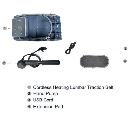 Cordless Heated Lumbar Decompression Belt for Lower Back Pain, Back Traction - Picture 7 of 7