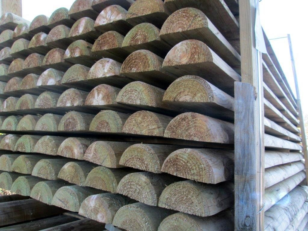 MEZZI PALI IN LEGNO DI PINO NORDICO TORNITI IMPREGNATI- TRATTATI CLASSE - Foto 8