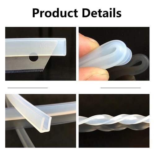 Silicone Rubber U Channel Seal Strip Edge Trim Protection Seal Window Seal Strip - Picture 4 of 6