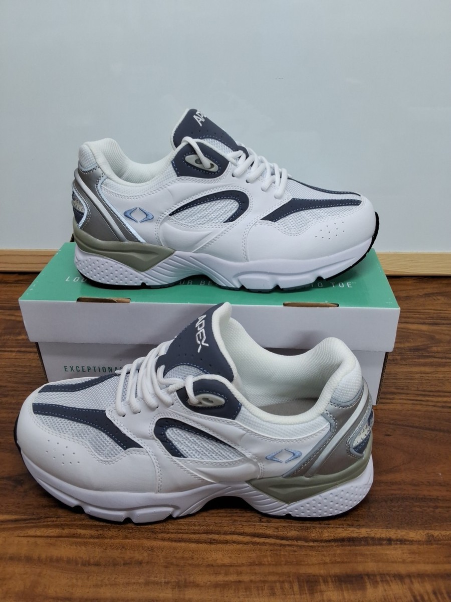 APEX X521 Shoes Womens Sz 11 Xwide White/Periwinkle Orthopedic